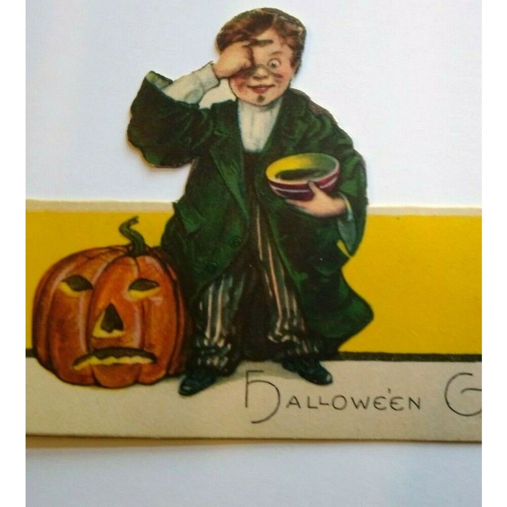 Halloween Diecut Place Card Wizard Warlock Boy Magic Potion JOL Nash Series 1341